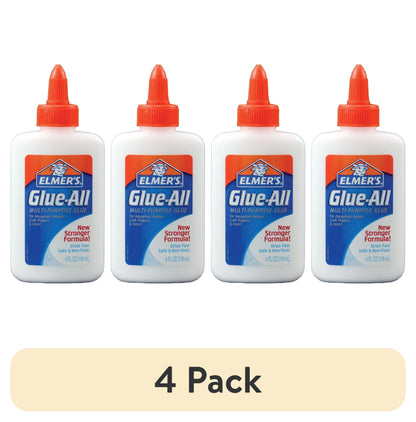 (4 Pack)  Glue-All Multi-Purpose Liquid Glue, Extra Strong, 4 Ounces, Great for Making Slime, 1 Count