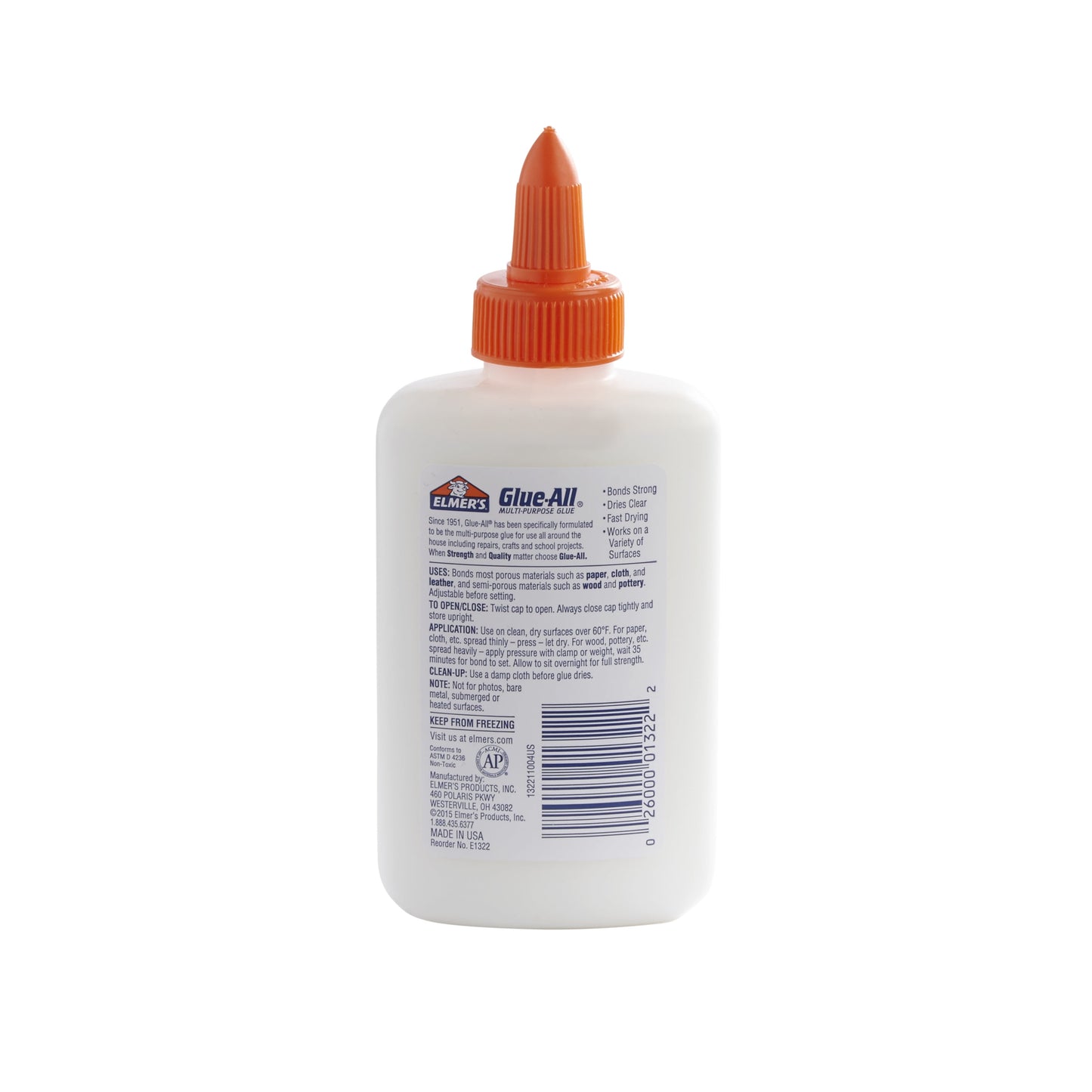 (4 Pack)  Glue-All Multi-Purpose Liquid Glue, Extra Strong, 4 Ounces, Great for Making Slime, 1 Count