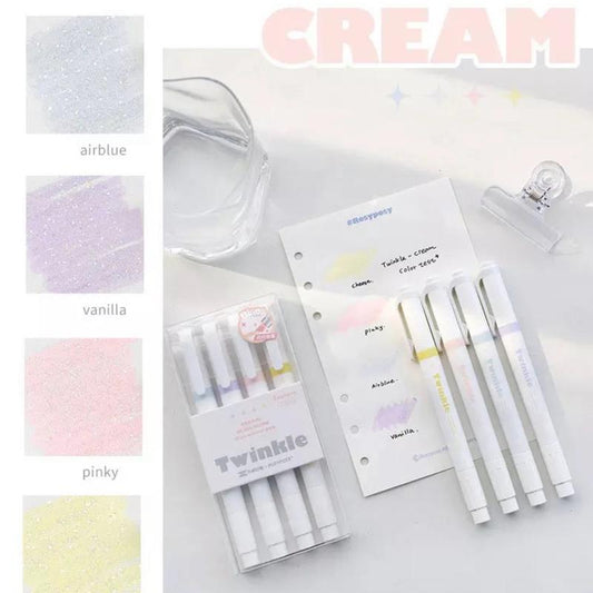 Dual Twinkle Glittering Highlighter Pastel Highlighters