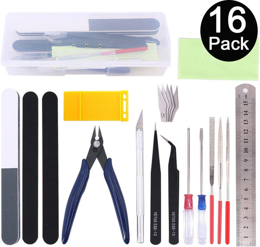 Gundam Model Tools Kit  16Pcs Gundam Modeler Basic Tool Kit Gunpla Tool Kit Gundam Craft Set Gundam Tool Kit for Hobby Building